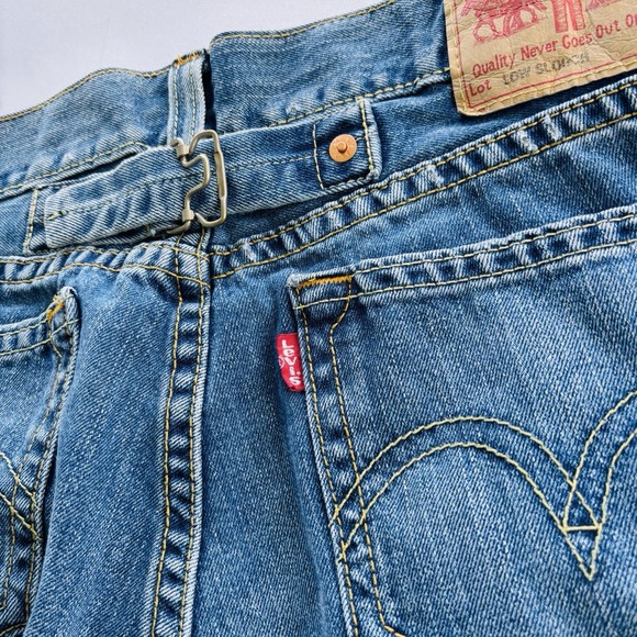 Vintage Levi's Type 1 Low Slouch Jeans Youth 13M Y2K Made in Hong Kong 1998 - Picture 6 of 16